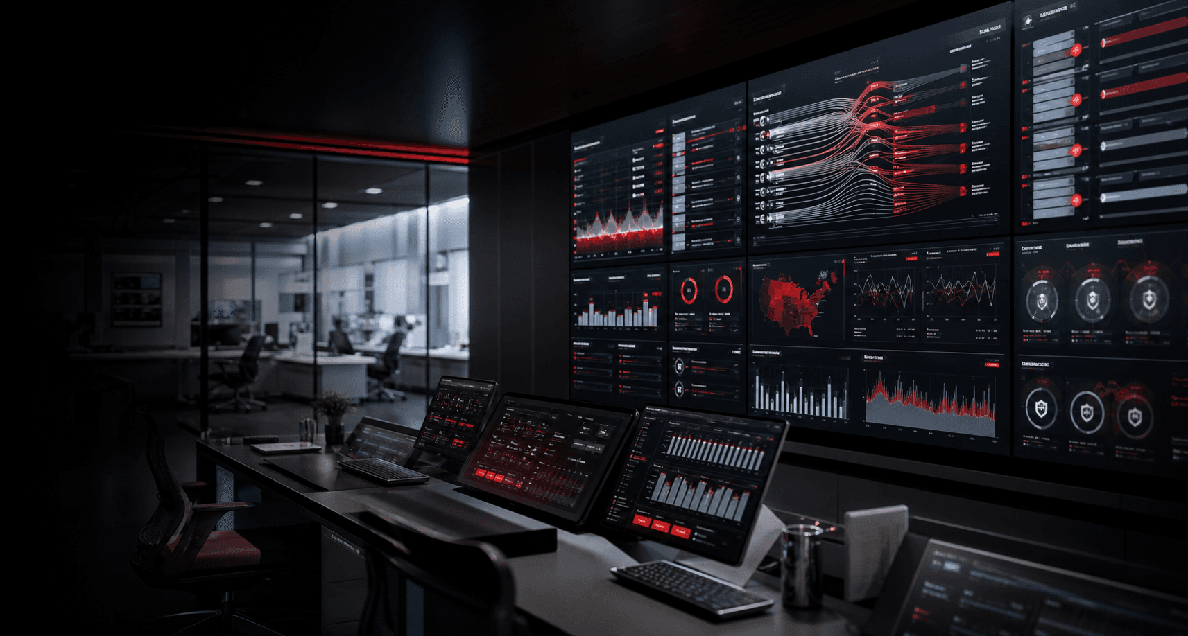 Premium AI command center inspired visual